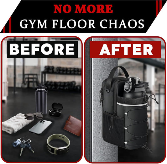 Multifunctional Magnetic Gym Bag with Water Bottle Carrier and Mobile Phone Storage Convenient Shoulder Holder for Other Sports