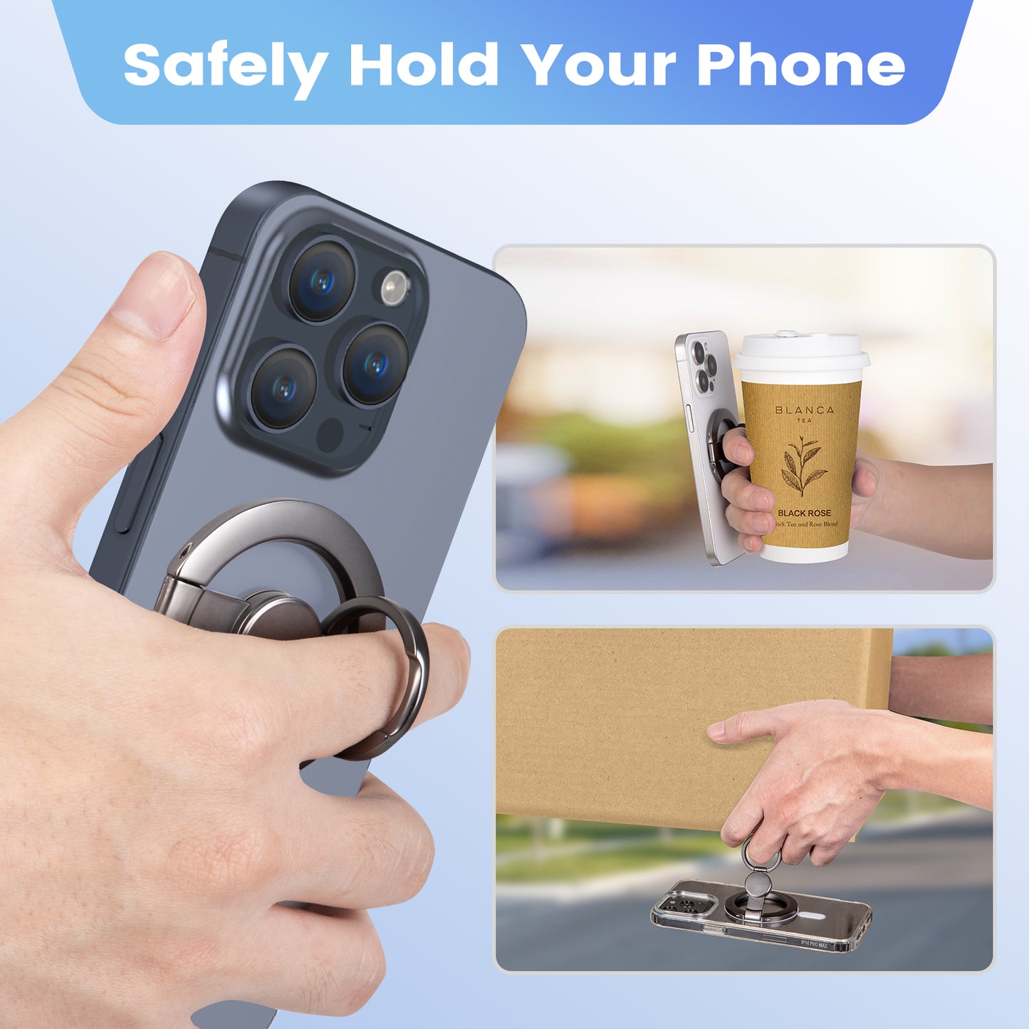 Adjustable Metal Magnetic Ring Holder Flexible Custom Innovative Phone Finger Grip Stand Fidget Spinner