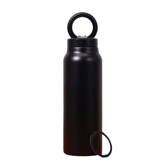 24oz Magnetic Phone Holder Vacuum Insulated Stainless Steel Sport Flask 700ml Hot/Cold Water Bottle