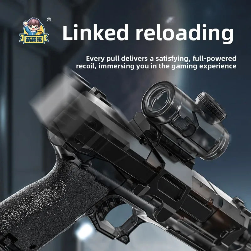 Cross-border Explosions Fire Small Ice Mouse Plastic Electric Water Gun for Children's Continuous Linkage Bore Pulse Bare
