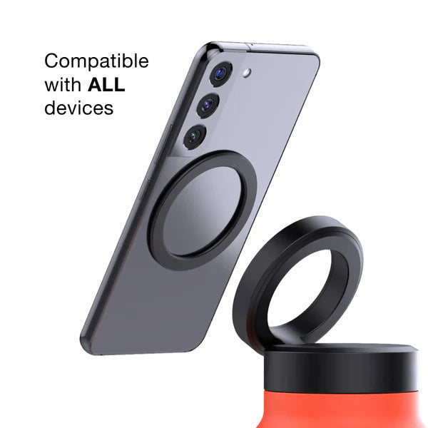 24oz Magnetic Phone Holder Vacuum Insulated Stainless Steel Sport Flask 700ml Hot/Cold Water Bottle