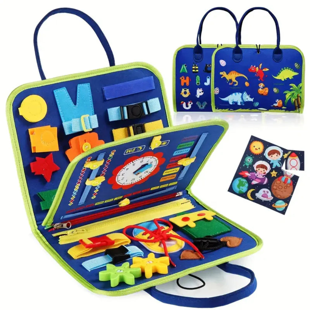 Busy Book – Interactive Educational Activity Book for Kids – Blue